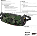 Portable Bluetooth Speaker 80W RMS,120W Peak Loud Subwoofer Wireless Stereo with HD Sound,8H Playtime IPX7 Waterproof for Party cmaping Beach (CAMO-80W RMS/120W Peak) by TinyTreasures Baby Boutique