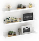 Giftgarden 24 Inch White Floating Shelves for Wall Mount, Modern Wood Wall Shelf Ledge for Bathroom Bedroom Living Room Kitchen Nursery Storage, Set of 3 Different Sizes by CozyNest Decor