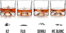 The Peaks Heavy Crystal Whiskey Glasses Gift Set of 4, Thick Freezable Bourbon Glass 1lb Each, Premium Whiskey Gifts for Men, Frozen Crystal Chills Cocktails, 10 oz by CozyNest Decor