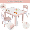 Toddler Table and Chair Set, Height Adjustable-Upgrade Kids Table and 2 Chairs for Ages 3-8, Multi-Activity Toddler Play Table with Graffiti Desktop for Home/Daycare/Classroom by CozyNest Decor