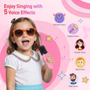 Mini Karaoke Machine with 2 Wireless Microphones for Kids Adults,Portable Bluetooth Karaoke Speaker with Party Lights,Christmas Birthday Gifts for Girls Ages 4, 5, 6,7, 8, 9, 10,12+ Family Home Party by TinyTreasures Baby Boutique