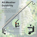 MIXXIDEA Deck Hook Outdoor Hanging Brackets：43 Inches Wall Mounted Hook Plants & Wind Chimes Risk-Free Lanterns Large Wind Chimes Lanterns by GreenHaven Gardens