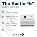 Austin Air it Personal Air Purifier - Sleek Allergy Air Purifier for Office & Room - Capturesf Particles Bedroom Purifier Air Filter - Stylish Tabletop Purifier for Dust, Model C100C1 by TinyTreasures Baby Boutique