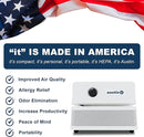 Austin Air it Room Air Purifier with VOC Carbon Wrap Air Filters - Personal Air Filter Single Room Air Purifiers - Portable Allergy Purifier - Stylish Tabletop Purifier for Dust, Model C100CC1 by TinyTreasures Baby Boutique