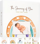 Baby Album Memory Book for Girl or Boy - First 5 Years Unisex Bohemian Rainbow Keepsake Journal to Log Newborn Milestone - Photo Album Scrapbook for Baby Shower - Unique New Parents Gifts for Couples by TinyTreasures Baby Boutique