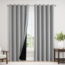 ChrisDowa 100% Blackout Curtains 84 inch Long for Bedroom with Black Liner, Extra Wide 2 Thick Layers Total Blackout Thermal Insulated Grommet Window Curtains 2 Panels Set (Light Grey, 60 x 84 Inch) by TinyTreasures Baby Boutique