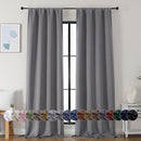 Simplebrand Ava Light Grey Blackout Curtains for Bedroom 90 Inches Long 2 Panels Set, Solid Privacy Energy Saving Living Room Window Treatment Curtains Blackout Drapes, W40 x L90 Inch, Light Grey by TinyTreasures Baby Boutique