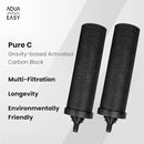 AquaEasy BB9 Activated Carbon Water Filter Candle(4 Pcs) Replacement Gravity Water Filter Candle Compatible With Gravity Filter System by CozyNest Decor