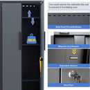 7-Pcs Garage Storage Cabinet System - Workshop Set With Steel Drawers, Workbench, Pegboard for Tool Organization by GreenHaven Gardens