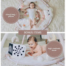 6-in-1 XL Play Mat & Play Gym, Baby Gym, Baby Activity Gym, Sensory Exploration and Motor Skill Development Toys (Blush) by TinyTreasures Baby Boutique