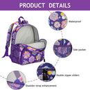 Toddler Backpack for Girls 3-8: Preschool Kindergarten Backpack - Cute Kids Backpacks for Girls-Purple Smile by TinyTreasures Baby Boutique