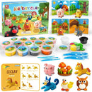 BEIREG Air Dry Clay Farm Adventure Kit for Kids - 15 DIY Farm Animals & Vegetables with Tutorials, Ultra Soft Modeling Magic Clay, Safe Non-Toxic STEM Educational Craft Gift for Boys & Girls Ages 3-12 by TinyTreasures Baby Boutique