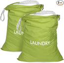 MissBoy 2 Pack Laundry Bags, Nylon Washable Wet Dry Bag, Travel Laundry Bags for Dirty Clothes, Dirty Clothes Organizer Bag for Home, College Dorm Laundromat by TinyTreasures Baby Boutique