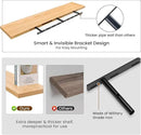 Fun Memories Solid Oak Wood Floating Shelves, 9.3 Inch Deep Natural Wood Shelf with Invisible Heavy Duty Bracket for Bathroom Bedroom Kitchen - 48inch Set of 1, Natural by CozyNest Decor