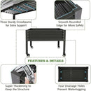 A ANLEOLIFE Galvanized Raised Garden Bed with Legs,48x24x35in Large Elevated Planter Box on Wheels with Drainage Holes for Backyard, Balcony, Patio, 600lb Capacity, Quartz Grey by GreenHaven Gardens
