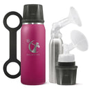 CERES CHILL OG Breastmilk Chiller, Reusable Storage Container, Up to 34 oz. - Bottle Cooler Keeps Milk at Safe Temperatures for Up to 20 Hours, Connects w/Most Pumps (Plum) by TinyTreasures Baby Boutique