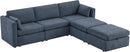 CHITA Oversized Modular Cloud Sectional Sofa Set, FSC Certified U Shaped Couch with Reversible Chaise Modular Sectional Couch, 112 inch Width,5 Seat Modular Sofa Includes 2 Storage Ottomans, Blue by CozyNest Decor