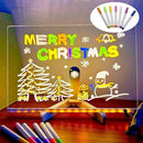 LED Note Board with Colors, Acrylic Dry Erase Board with Light,Stand as a Glow Memo Letter Board Note Glass Led White Board with 7 Pen for Office School Home (11.8 * 7.9in) by TinyTreasures Baby Boutique