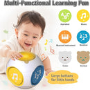 Bilingual Educational Baby Toy - Musical Learning Cube Baby Sensory Cube 6-in-1 with Lights Music for 6-18 Months, Toddler Activity Toy for Home Travel First Birthday Gift for 1 Year Old Boys Girls by TinyTreasures Baby Boutique