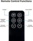 Comfort Zone Oscillating Digital Tower Heater with Remote Control for Indoor Use, Adjustable Thermostat, Timer, Overheat Protection, Tip-Over Switch, Ideal for Home, Bedroom, & Office, HT1206-GRY by CozyNest Decor