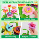 BIRANCO. Flower Garden Building Toys - Build a Bouquet Floral Arrangement Playset for Toddlers and Kids Gifts Age 3, 4, 5, 6 Year Old Girls, Educational STEM Toy (120 PCS) by TinyTreasures Baby Boutique