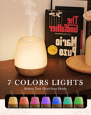 Glass Essential Oil Diffuser, 180ml Ultrasonic Aroma Diffuser for Essential Oil Large Room, Auto-Off Timer & Night Light with 7 Mood Lights, Quiet, Air Diffusers for Home Bedroom Office, Gift Idea by TinyTreasures Baby Boutique