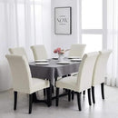 Joccun Chair Covers for Dining Room Set of 6,Dining Chair Slipcovers Stretch Dining Room Chair Covers Seat Protector,Washable Parsons Chair Cover for Home,Hotel,Banquet(Ivory,6 Pack) by CozyNest Decor