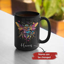 Personalized Black Bee Coffee Cup - Customized Ceramic Mug for Christmas, Gift for Brother Sister - Custom Animal Cup 11oz 15oz, Unique Animal Lover Gift by CozyNest Decor