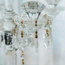 HDCRYSTALGIFTS 20Pcs 38mm Replacement Clear Chandelier Icicle Crystal Prisms Octogan Crystal Bead for Lamp Decor,Gold Bow Tie Connectors by GreenHaven Gardens