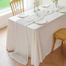 Sioloc Ivory White Cream Cheesecloth Table Runner Fall Autumn Decor for Home 10ft Table Cloth for Tea Wedding Birthday Party Baby Bridal Shower Halloween Thanksgiving by CozyNest Decor