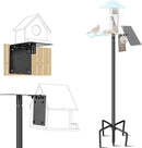 Ottsuls Bird Feeder Pole, 109 Inch Heavy Duty Bird House Pole Kit for Outdoors, with 5-Prong Base Feeding Station for Wild Birds Watching, Adjustable Feeder Stand (House Not Included) by GreenHaven Gardens