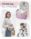 ABP-1508 Hands Free Breast Pump Wearable with Storage Bag, Wearable Breastfeeding Pump Strong Suction, Low Noise, 3 Modes 9 Levels, with 21/24mm Insert/Flange, 2 Pack (White) by TinyTreasures Baby Boutique