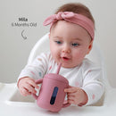 SAMiGO Silicone Sippy Cup, Baby Straw Cup for 6 12 18 Months, Sippy Cup with Straw for Toddlers 1-3 Years, Baby Water Cup for Drinking and Training, 6 oz by TinyTreasures Baby Boutique