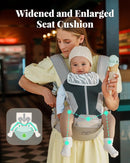 Baby Carrier, MOMTORY Safety-Certified 6-in-1 Baby Carrier with Hip Seat, Detachable Baby Holder Carrier Newborn to Toddler, Soft Ergonomic Toddler Support Carrier for 7-50lbs- Grey by TinyTreasures Baby Boutique