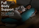Momcozy U Shaped Pregnancy Pillows with Cotton Removable Cover, 57 Inch Full Body Pillow Maternity Support, Must Have for Pregnant Women, Tiffany Blue by TinyTreasures Baby Boutique