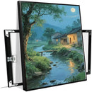 Moonlight under the big tree creek cabin scenery is suitable for posting in the living room bedroom office scenery poster wall painting by CozyNest Decor