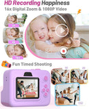 Instant Print Camera for Kids, Christmas Birthday Gifts for 3-12 Year Old Girls Boys, 2.4in Screen 1080P Video Digital Camera Toys for Kids Age 4 5 6 7 8 9 10 with 3 Rolls Print Paper 32G Card by TinyTreasures Baby Boutique