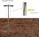 INTBUYING 40’’ Soil Sampler Probe Soil Test Probe with 9.8’’Sample Ejector and Foot Pedal T Rubber Handle Stainless Steel 2.7'' Dia for Soil Sampling Lawn Garden Farm by GreenHaven Gardens