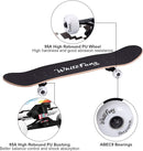 WhiteFang Skateboards for Beginners, Complete Skateboard 31 x 7.88, 7 Layer Canadian Maple Double Kick Concave Standard and Tricks Skateboards for Kids and Beginners by TinyTreasures Baby Boutique