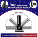 ZMTECH 2 Pack 5FT Flag Pole Kit with Solar Light and Proud American Flag, Adjustable Bracket and Upgraded Tangle-Free Ring 1" Stainless Steel Flagpole for Day and Night, Residential, Commercial, Black