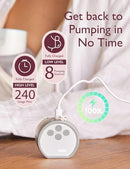 Momcozy Hands-Free Breast Pump S12 Pro, Wearable & Portable Pump with Soft DoubleFit Flange, 3 Modes | 9 Levels Double Electric Pump, Smart Display, 24mm, 2 Pack Cozy Grey by TinyTreasures Baby Boutique