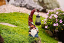 Gnome Garden Decor Statue Solar Gnomes Decorations for Yard with Lantern Light Outdoor Decorations for Patio Mom Gift by CozyNest Decor