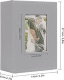 RECUTMS Photo Album 4x6 52 Photos, Leather Cover Small Capacity Wedding Family for Graduation Anniversary Family Wedding Baby Holds 52 Vertical 4x6 Pictures(Grey) by TinyTreasures Baby Boutique