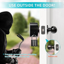 Door Knob Cover Lock with Combination Padlock, Child Proof Door Knob Covers, Door Knob Lockout Device for Dementia Elderly Safety, Renter Friendly Temporary Bedroom Door Lock (Black) by TinyTreasures Baby Boutique