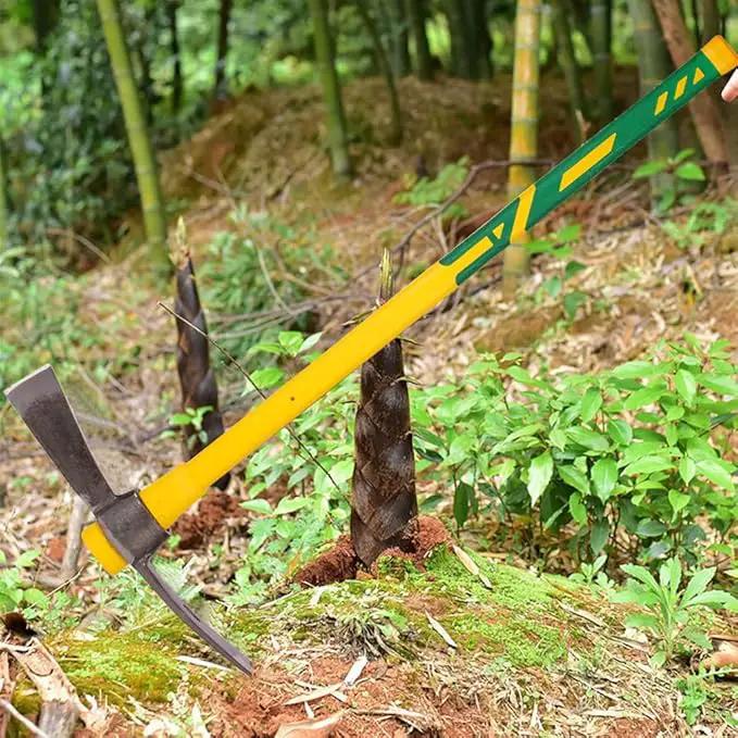 Cutter Mattock, 36" Heavy Duty Pick Axe with Forged Heat Treated Steel Blades Hoe for Weeding, Prying and Chopping, Digging Tool with Fiberglass Handle (36.3inch, Yellow), photo 9 of 9