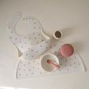 mushie Silicone Baby Bib | Adjustable Fit Waterproof Bibs (Bows) by TinyTreasures Baby Boutique