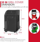 Unicook 32 Inch Small Grill Cover, Heavy Duty Waterproof 2 Burner Gas BBQ Cover, Compatible with Weber Char-Broil Nexgrill KitchenAid Grills with Both Side Tables Down, All Weather Protection by GreenHaven Gardens
