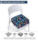 Toddler Booster Seat for Dining Table, Portable Booster Seat for Kitchen Chair, 4 Inch High-Density Foam Cushion with Adjustable Safety Straps and Non-Slip Bottom, Perfect for Kids Travel and Daily by TinyTreasures Baby Boutique