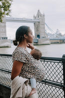 Boba Baby Wrap Carrier - Original Baby Carrier Wrap Sling for Newborns - Baby Wearing Essentials - Newborn Wrap Swaddle Holder, Newborn to Toddler Infant Sling (Leopard) by TinyTreasures Baby Boutique