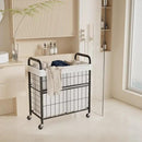 Laundry Hamper 3 Section, 145L Rolling Laundry Sorter Basket with Wheels, 3 Compartment Clothes Organizer Cart, Pull-Out Removable Bags for Laundry Room, Bathroom, Bedroom, White by CozyNest Decor
